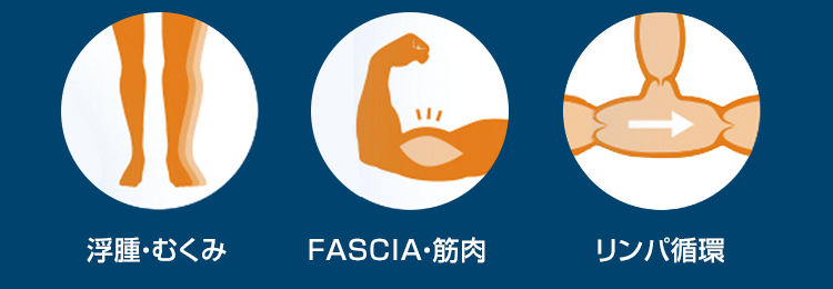 浮腫・むくみ FASCIA・筋肉 リンパ循環にリンパタッチ